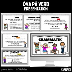 Öva på verb - grammatik - 10 slides