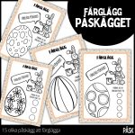 Färglägg påskägget – påsktema – 15 färgläggningssidor - bild 2