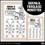 Räkna och färglägg – räkna med morötter – Påsk - bild 2