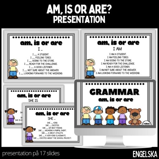 Am, are or is - presentation med modellerande meningar