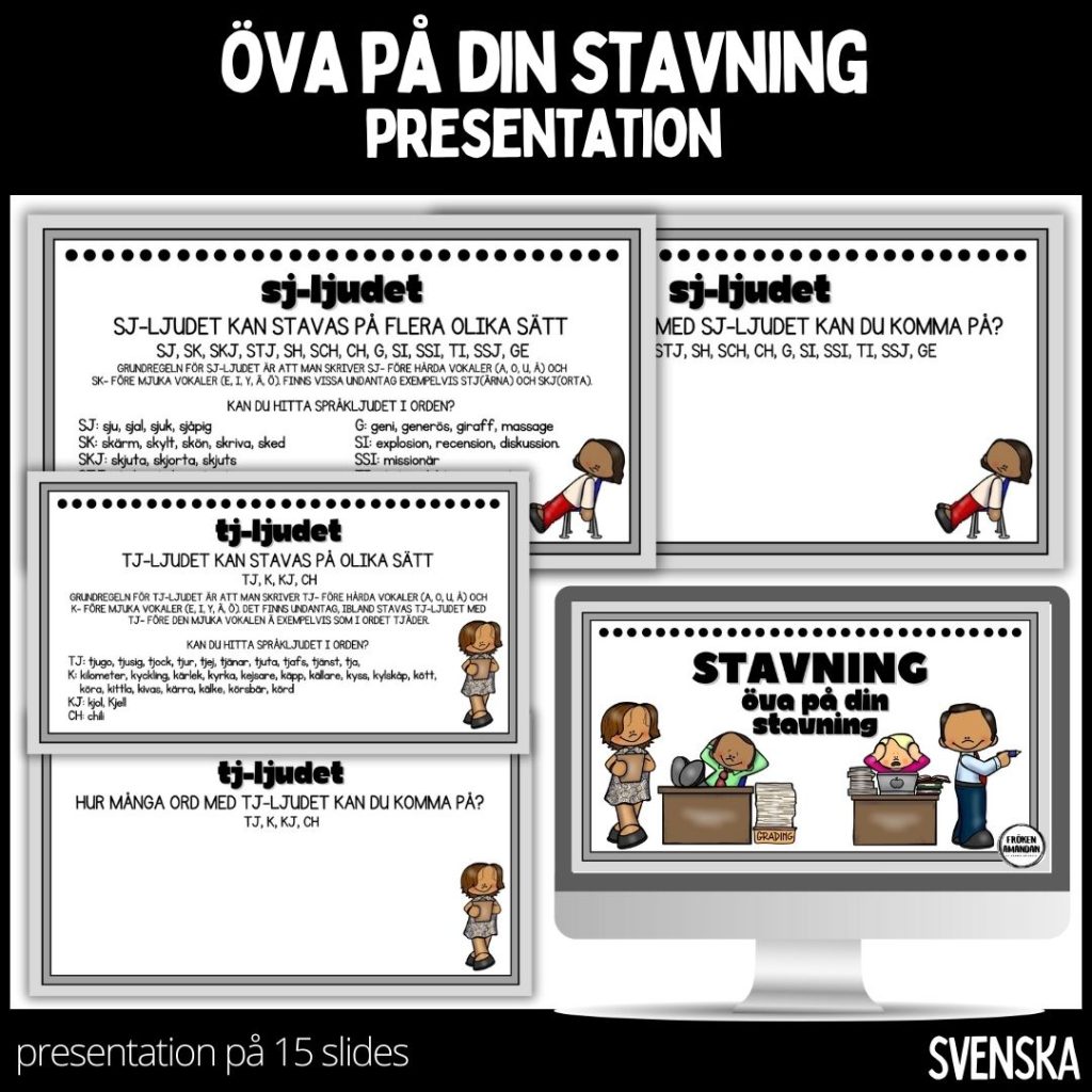 Öva på din stavning – presentation, 15 slides