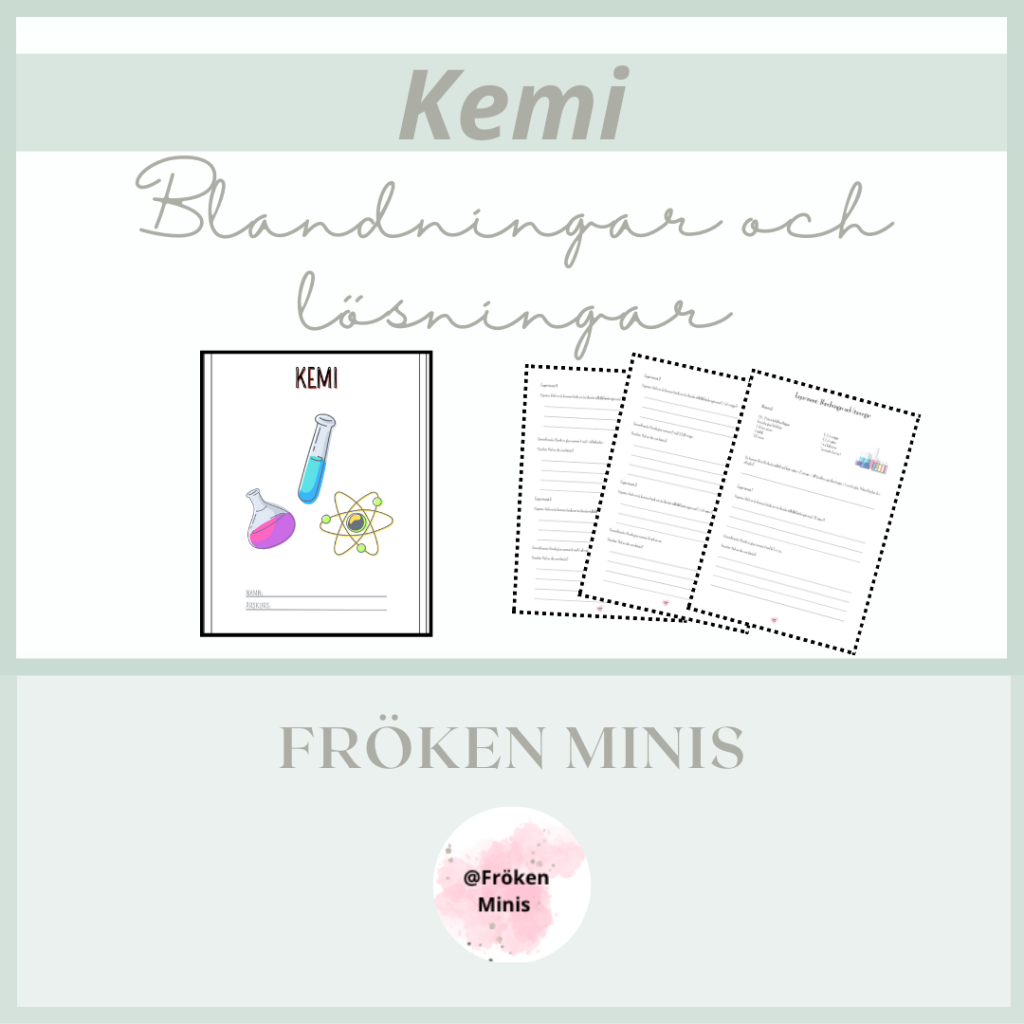 Kemi – experimentera med blandningar och lösningar