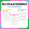 Multiplikationsbingo: 3 olika bingon (1-10, 1-5, 6-10)
