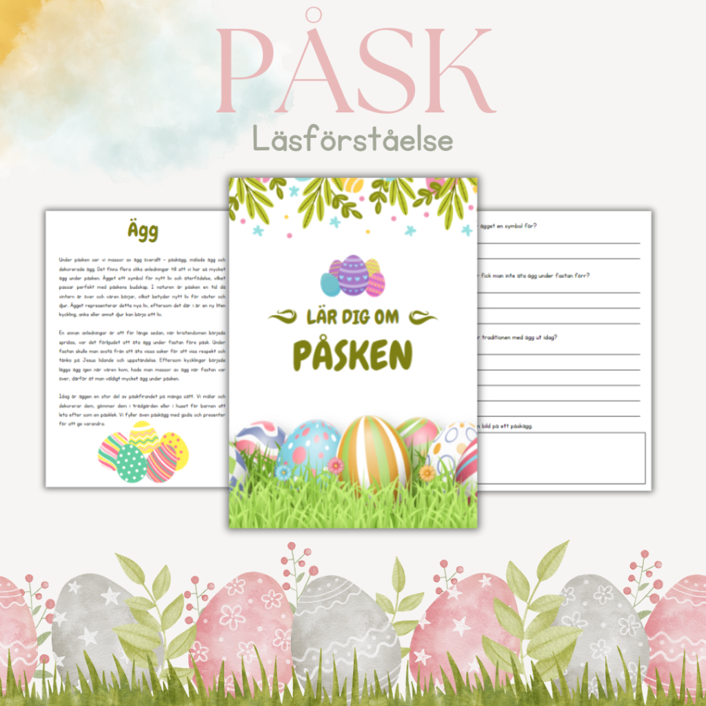 Fakta om påsken- faktatexter med läsförståelsefrågor