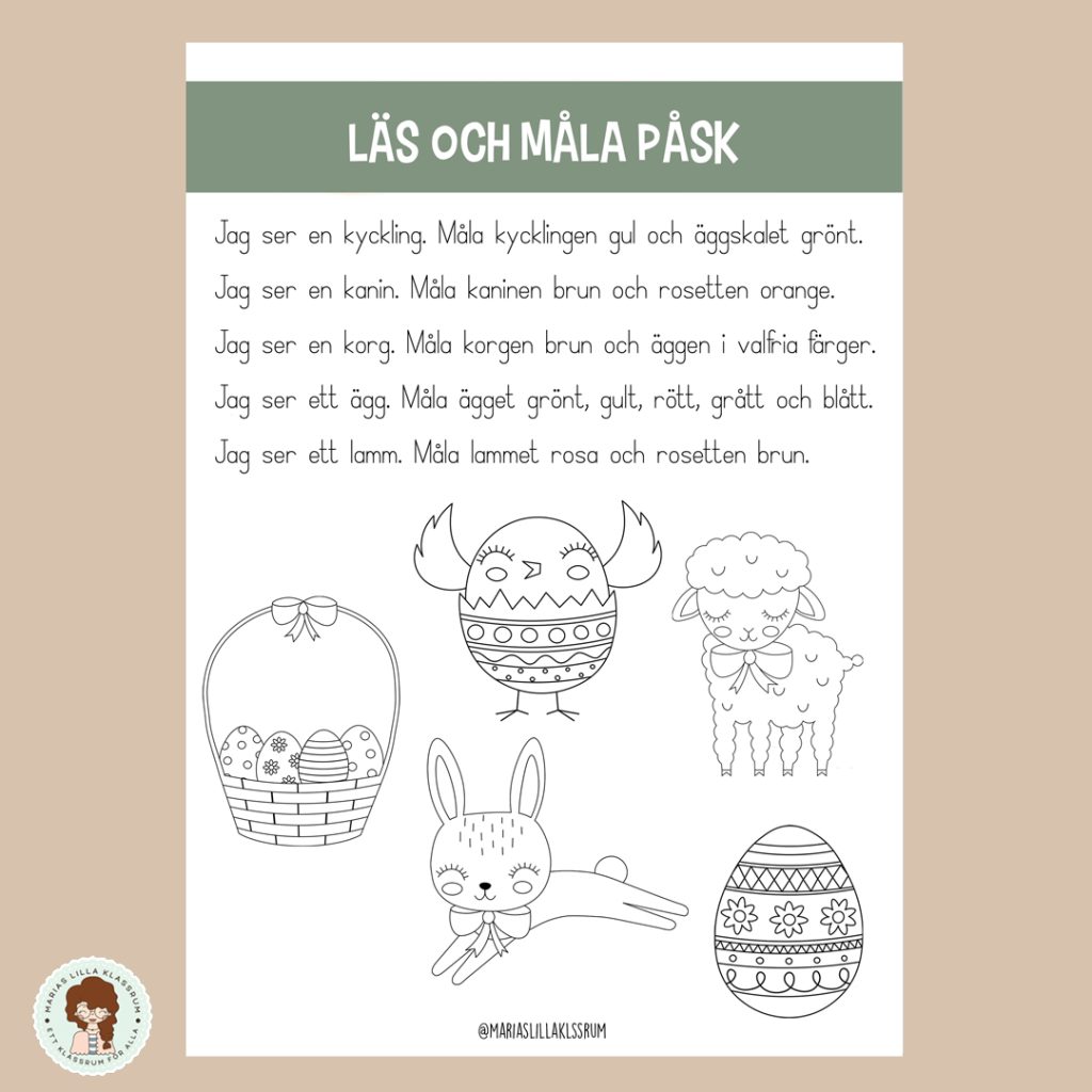 Läs och måla påsk
