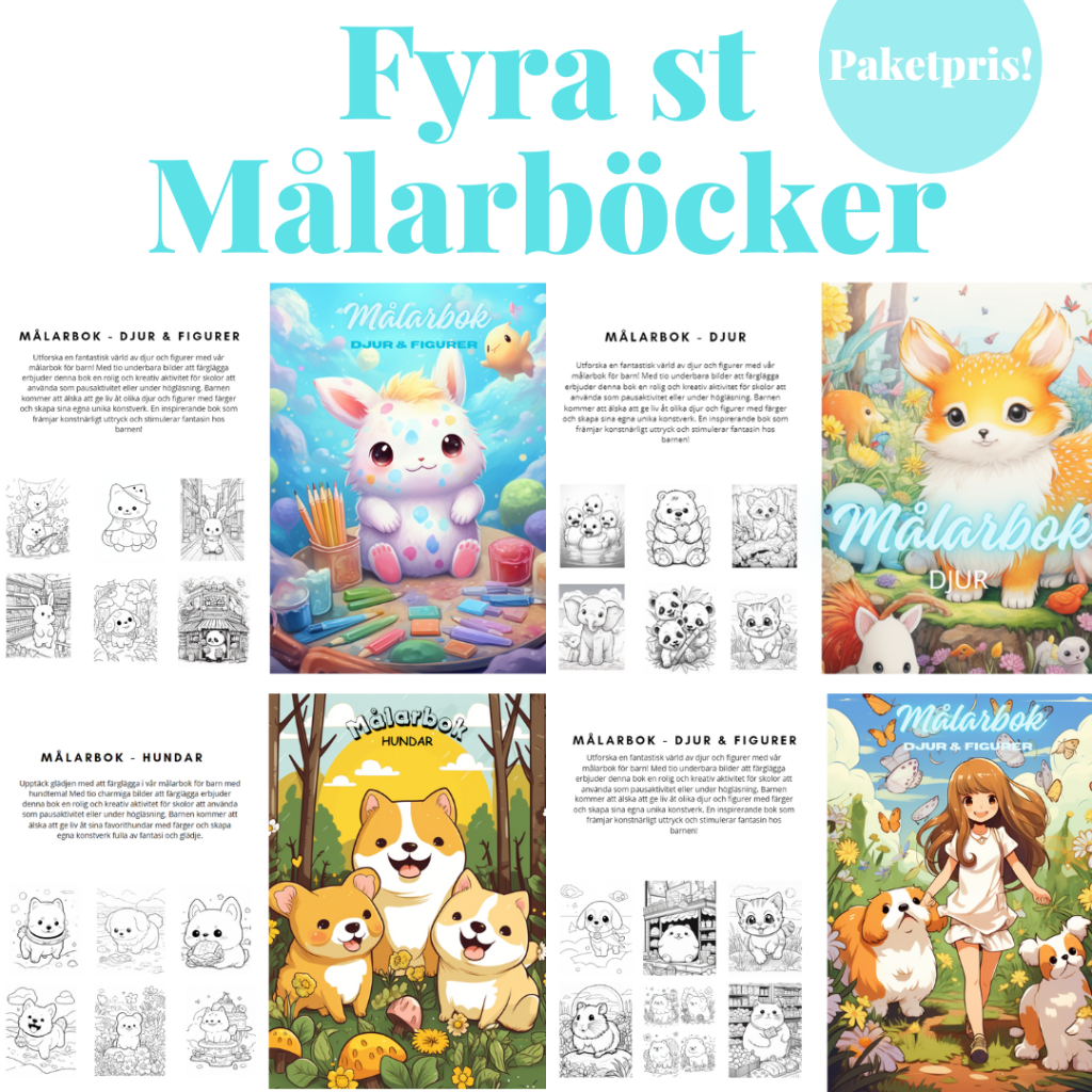 Målarböcker (4st)