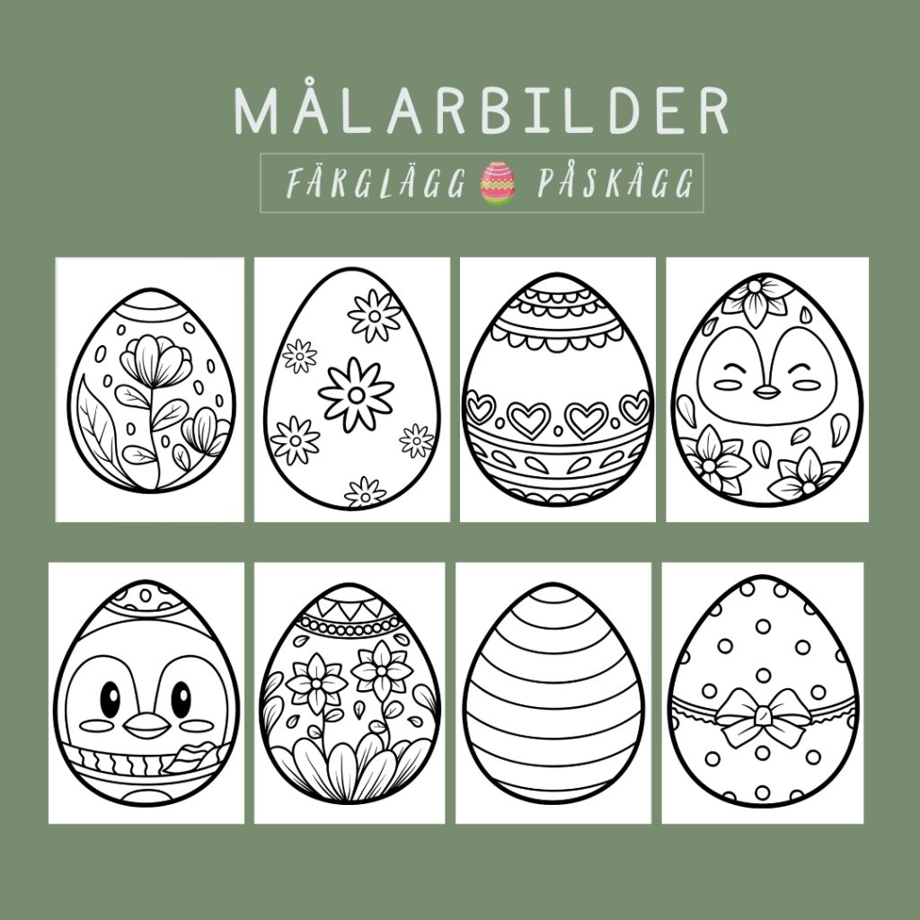 Målarbilder Påskägg