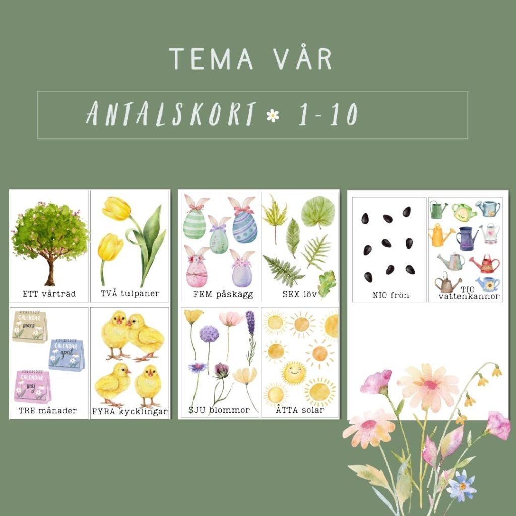 Antalskort 1-10 vår