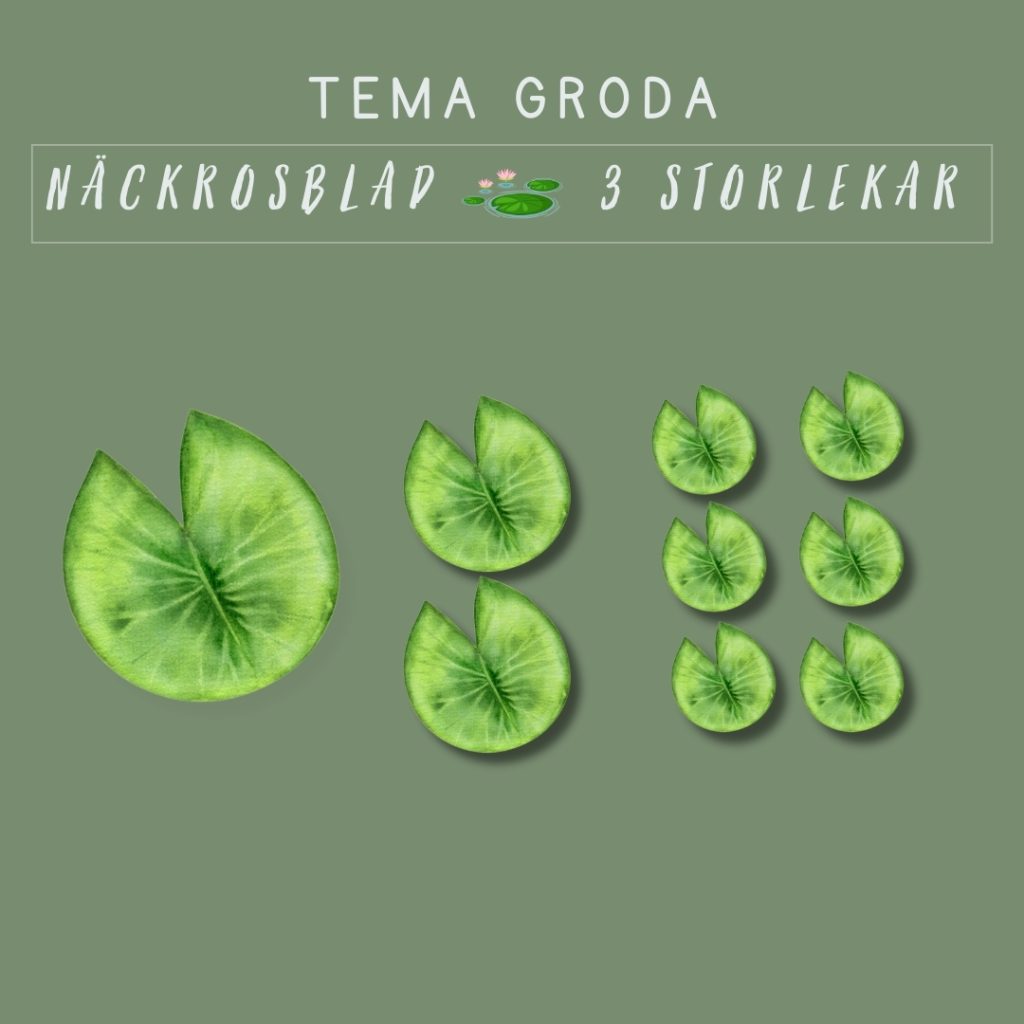 Näckrosblad tema groda