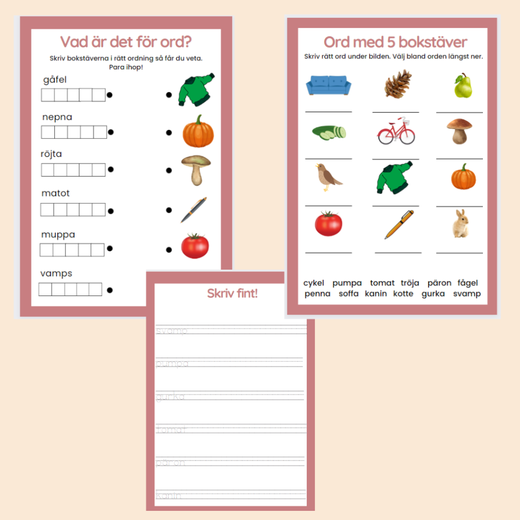 Ord med 5 bokstäver