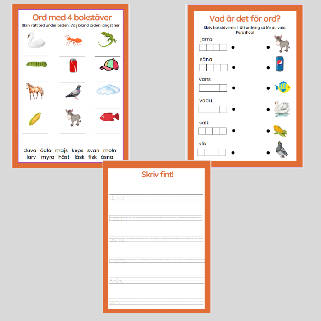 Ord med 4 bokstäver