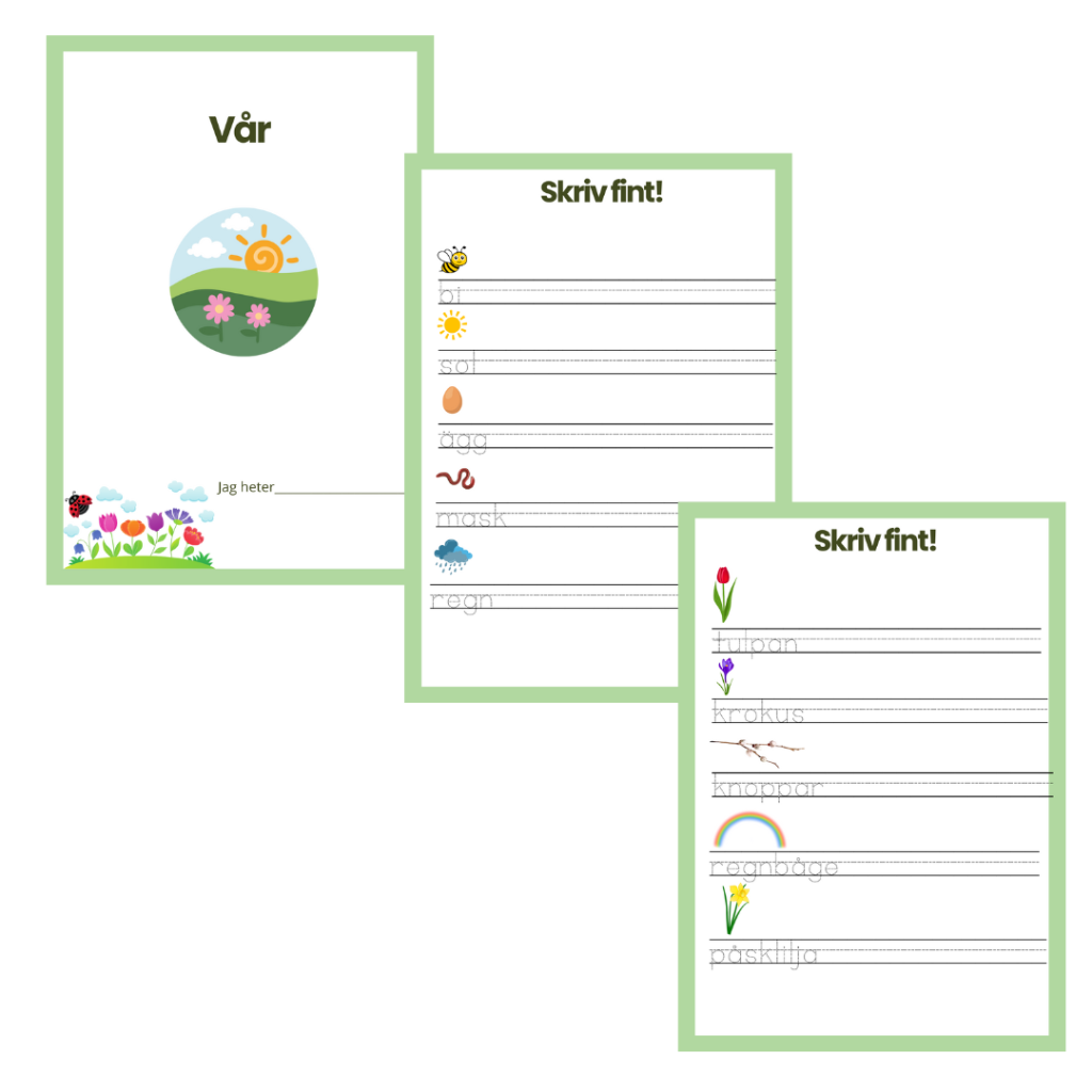Vårord. Läs-och skrivträning