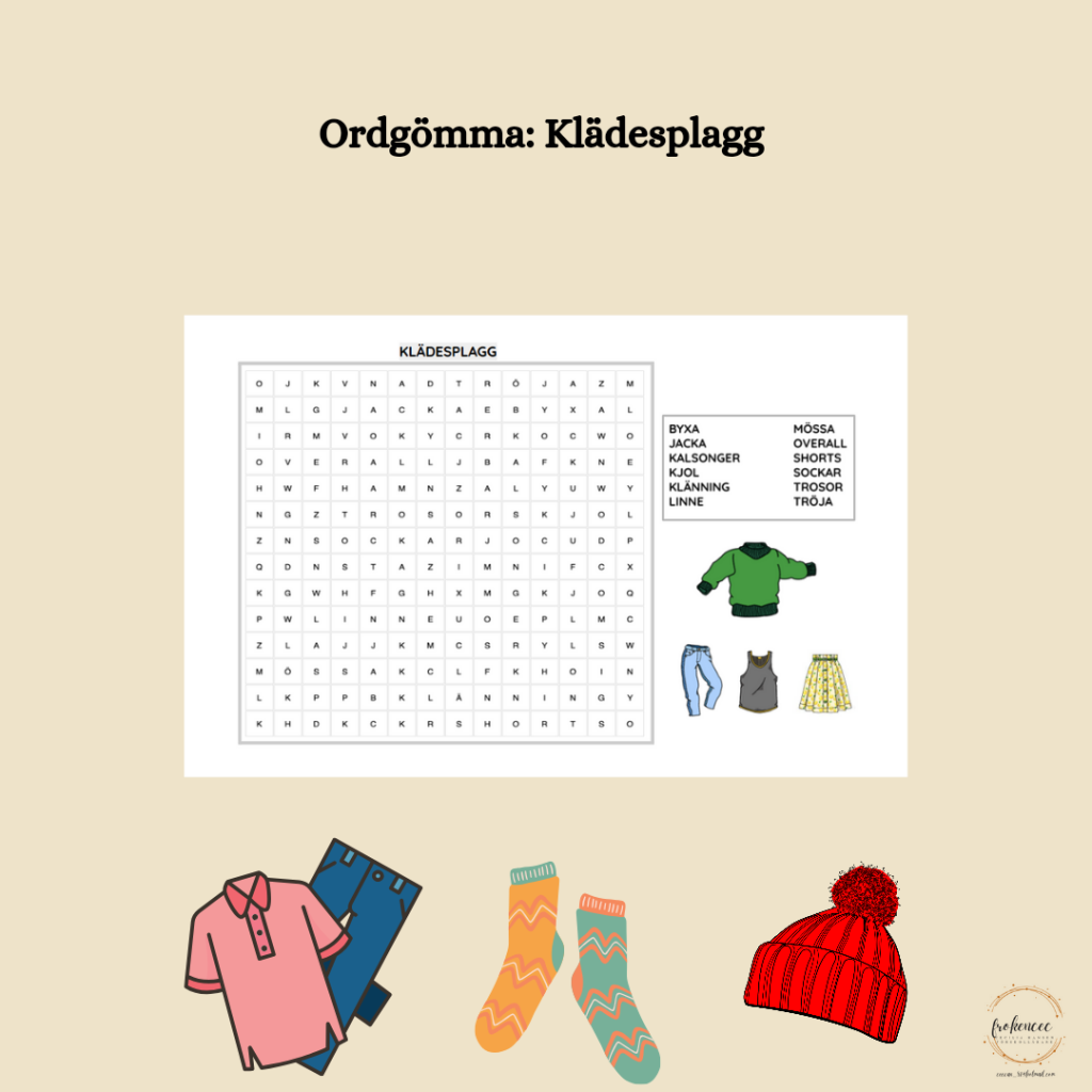 Ordgömma: klädesplagg
