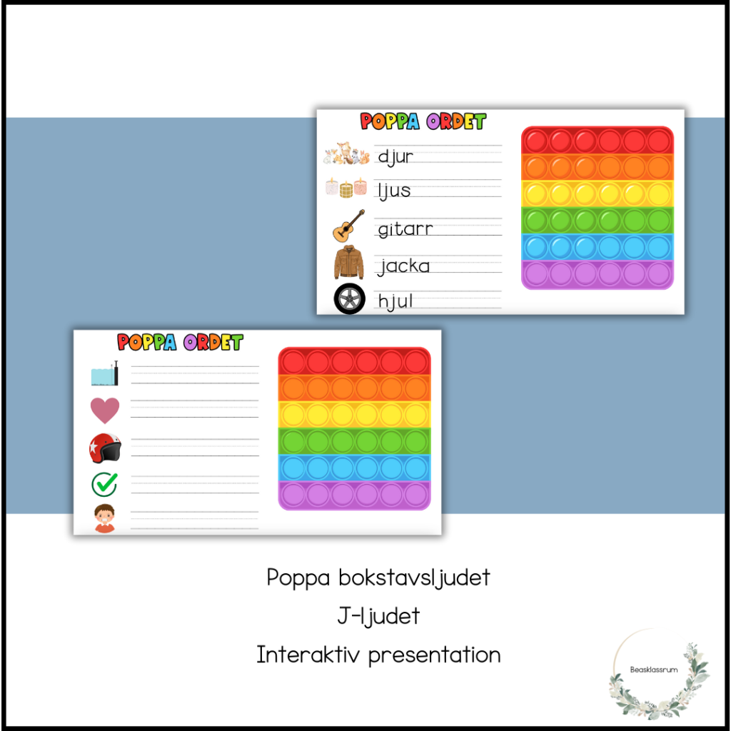 Poppa bokstavsljudet – J