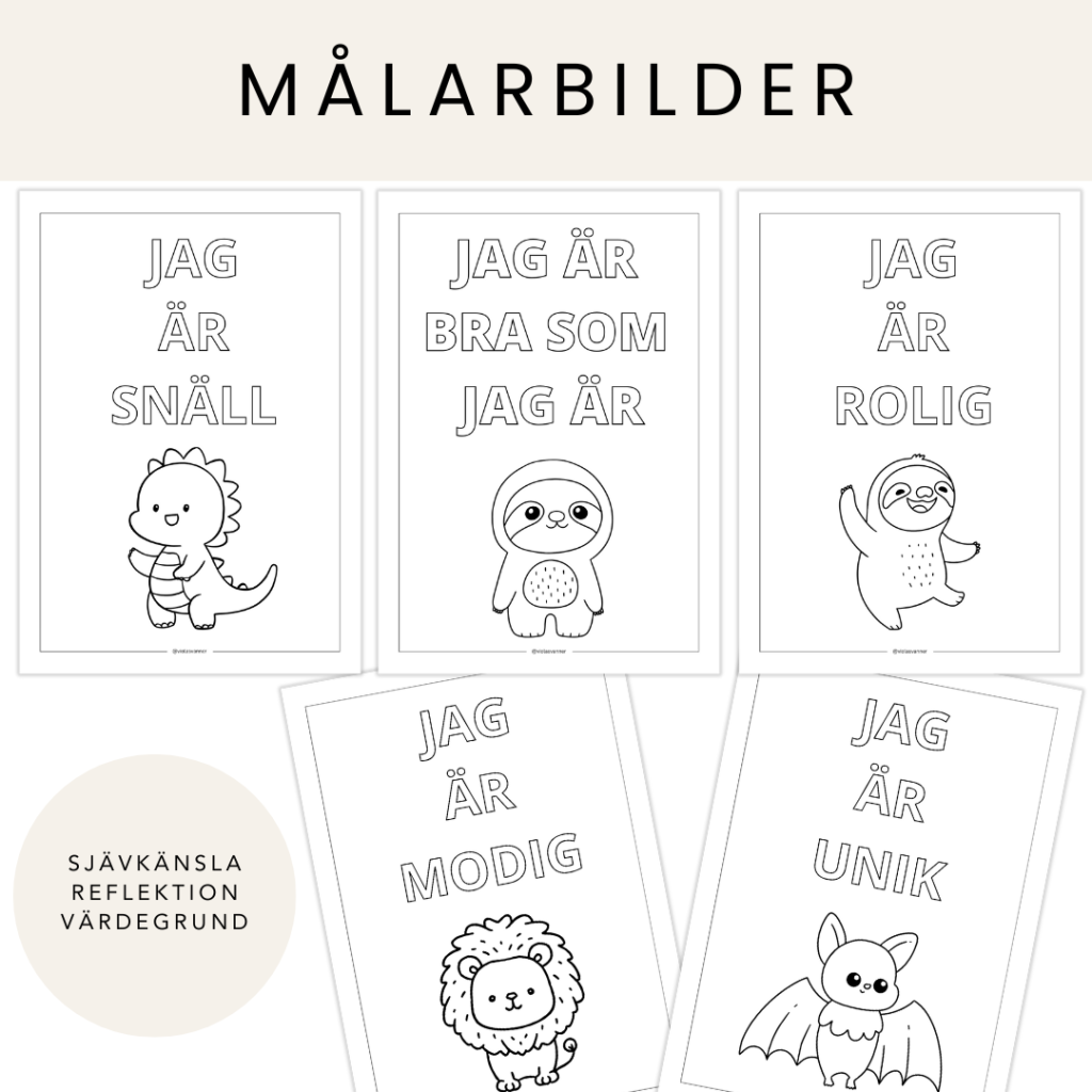 Målarbilder – Affirmationer/Självkänsla