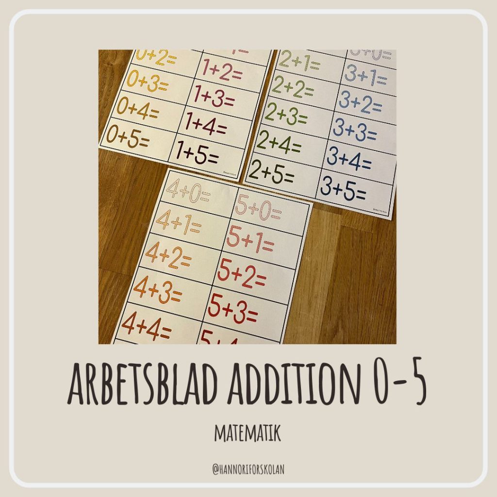 Arbetsblad addition 0-5