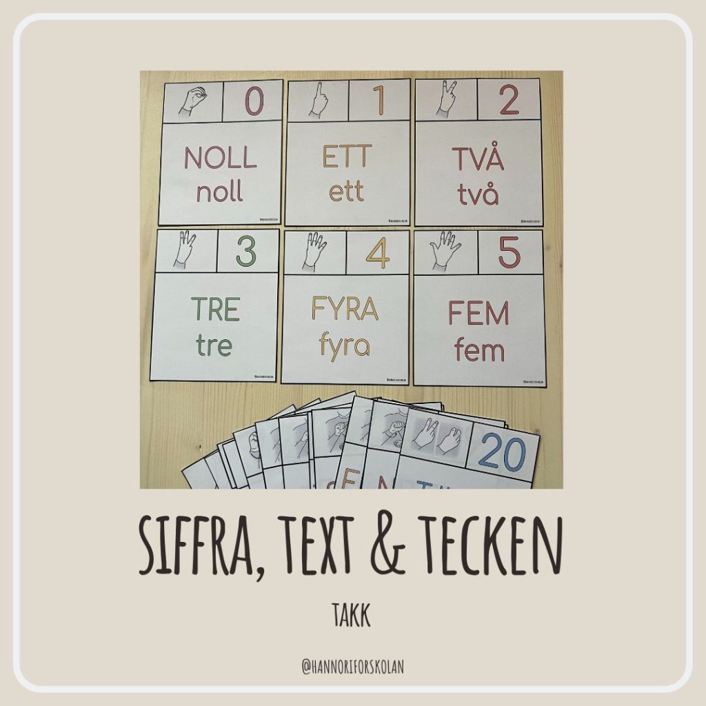 TAKK siffra, text & tecken