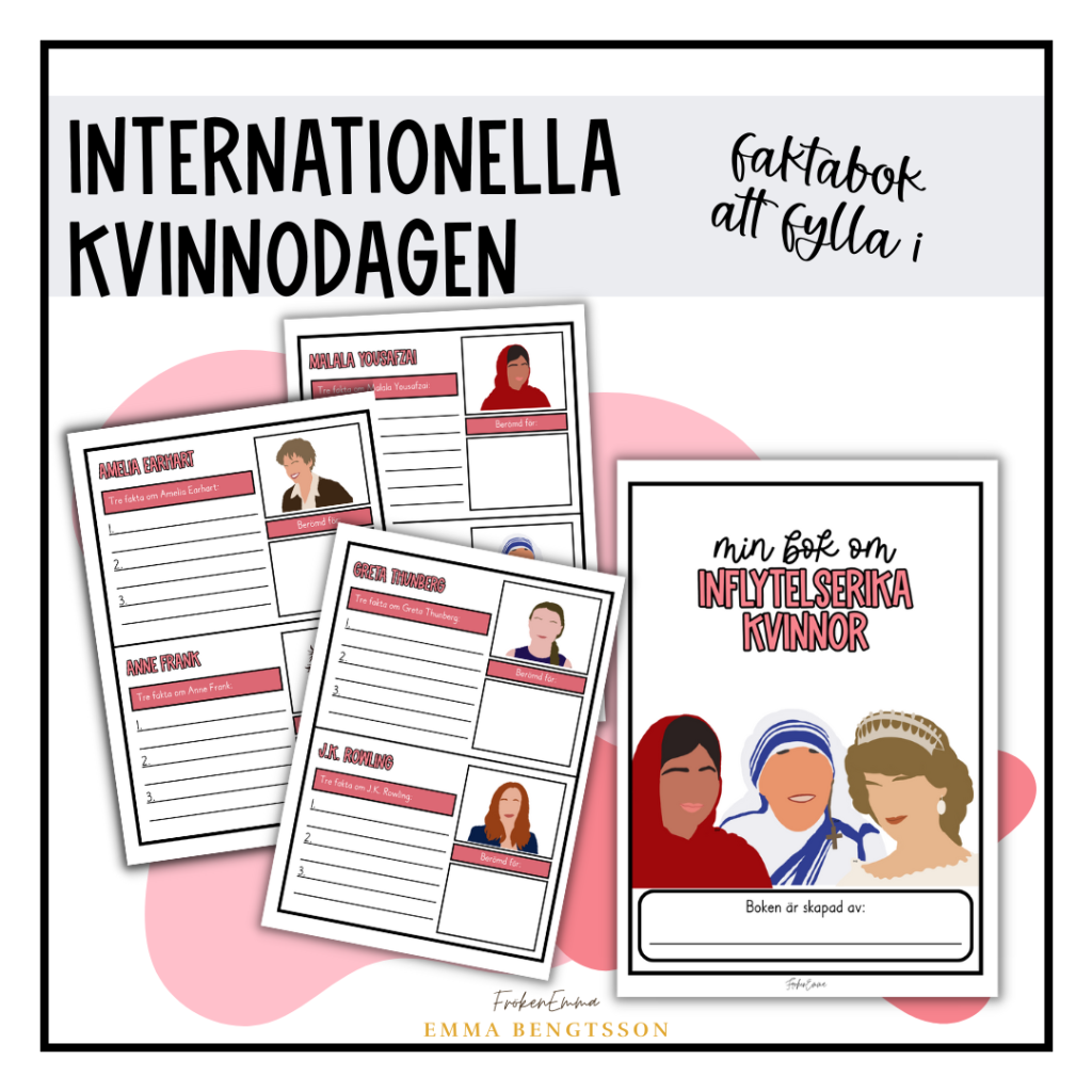Internationella kvinnodagen: faktabok att fylla i