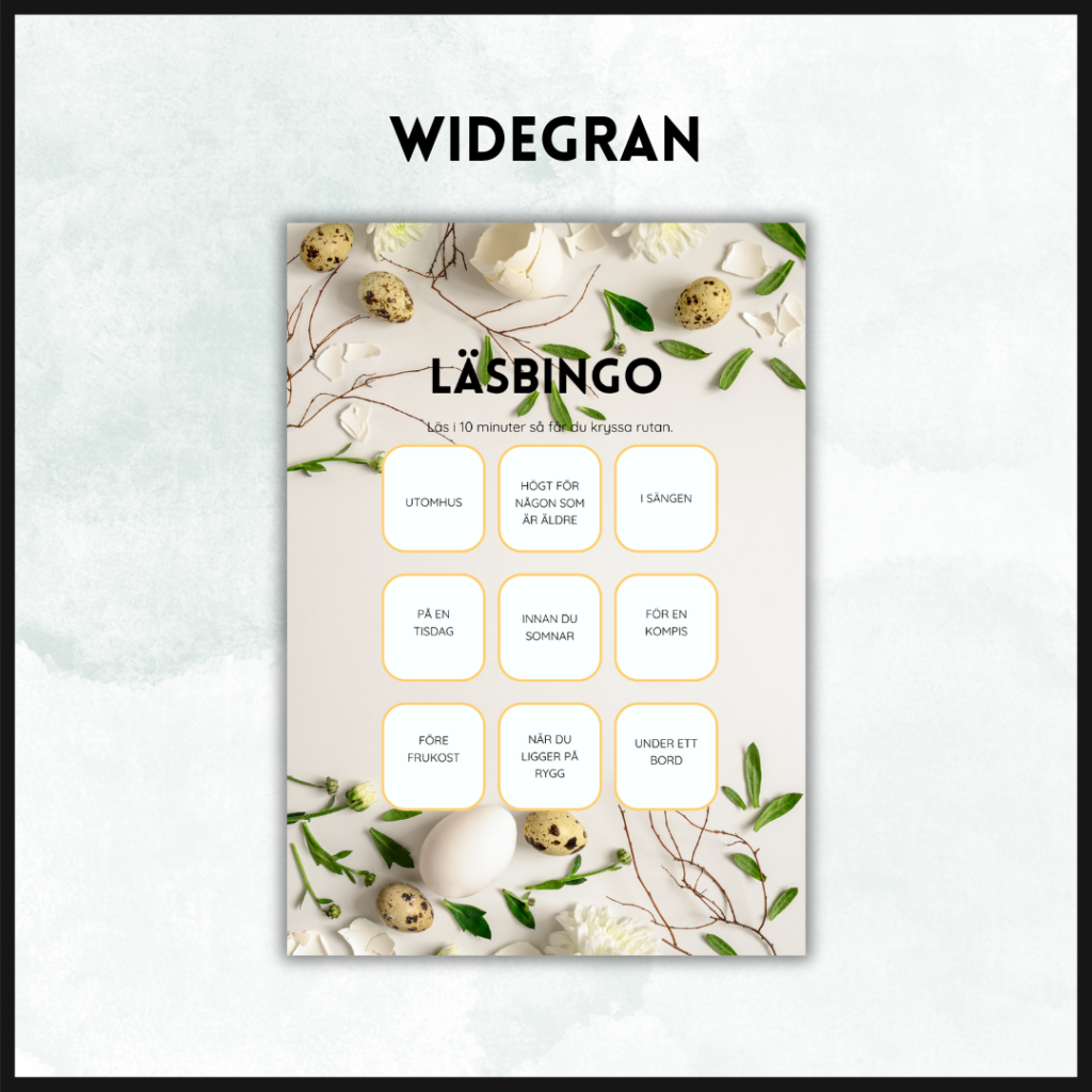 Läsbingo påsktema