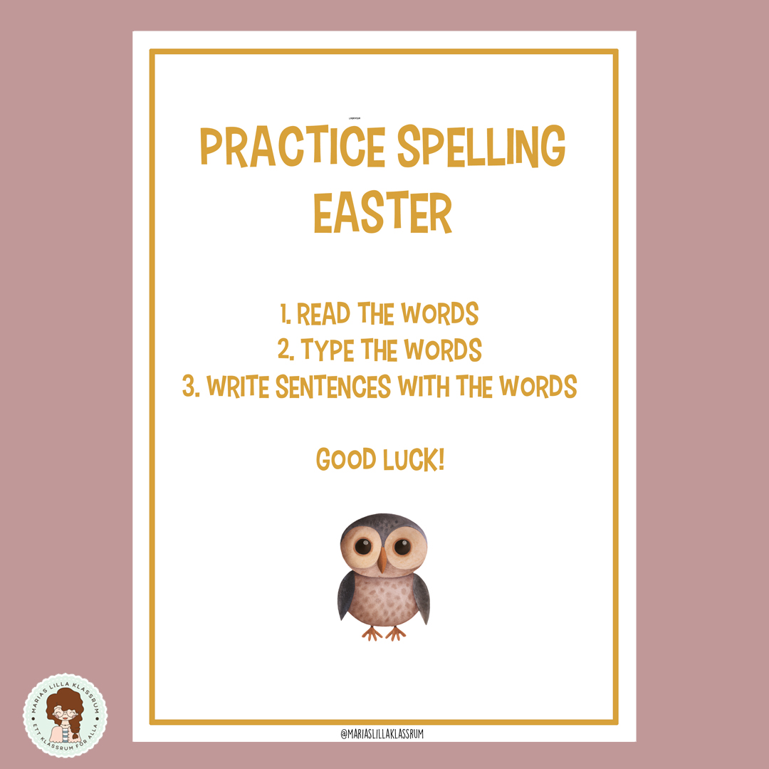 Practice spelling - Easter