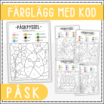 Påskpyssel- färglägg med kod - bild 1