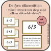 De fyra räknesätten - para ihop uttryck med rätt räknehändelse