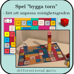Spel "bygga torn" - lätt att anpassa svårighetsgraden
