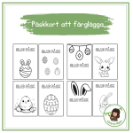 Påskkort att färglägga - bild 1