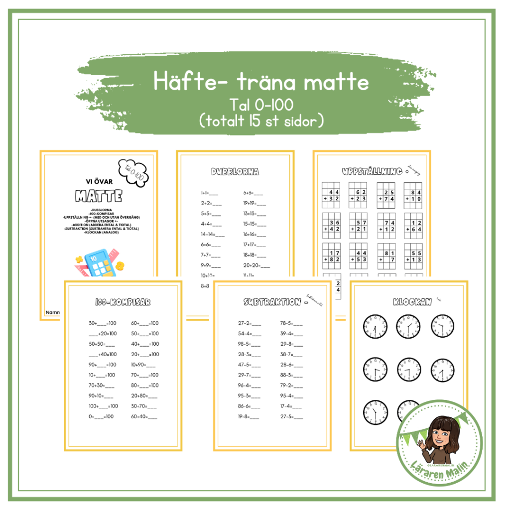Mattehäfte – tal 0-100