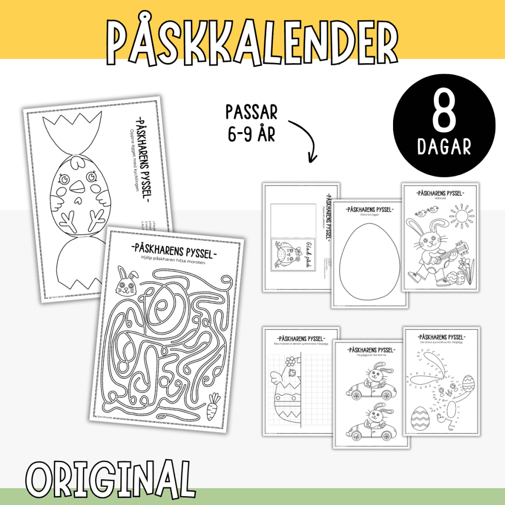 Påskharens pyssel- 8 dagar med pyssel och kluringar