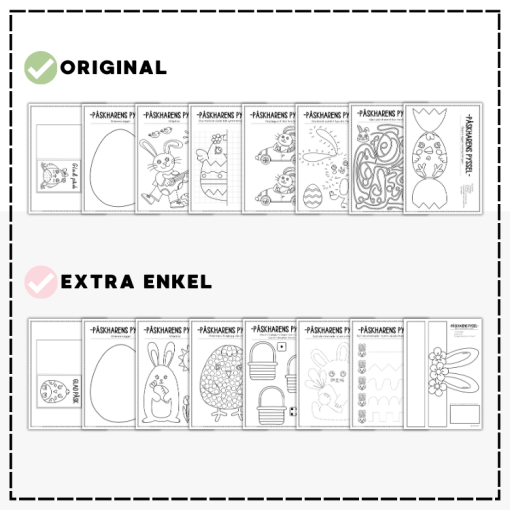 Påskpyssel KOMBO- påskharens pyssel original och extra enkel