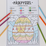 Påskpyssel- färglägg med kod - bild 2