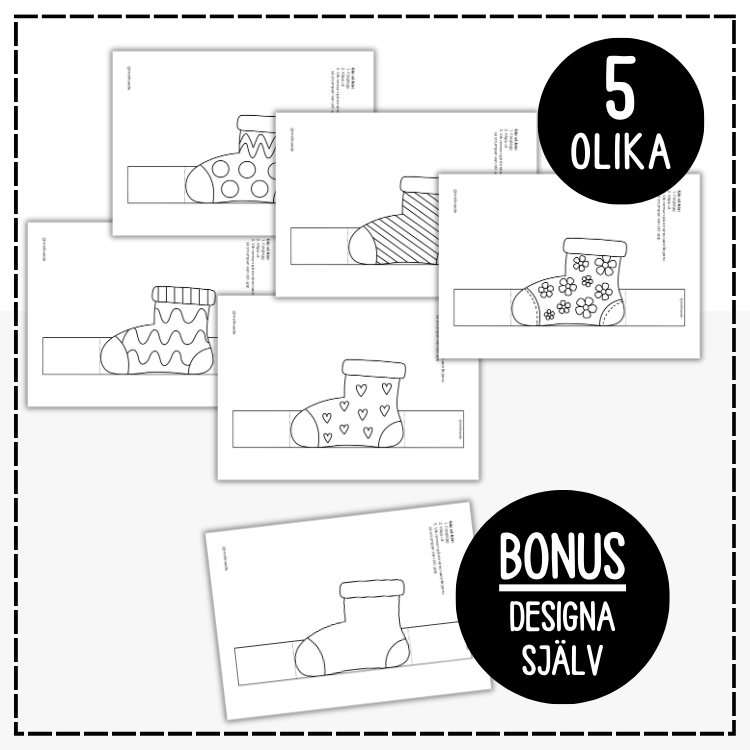 Rocka sockorna- pyssla dekoration