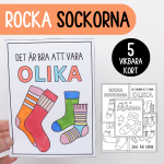 Pyssla kort till rocka sockorna-dagen - bild 1