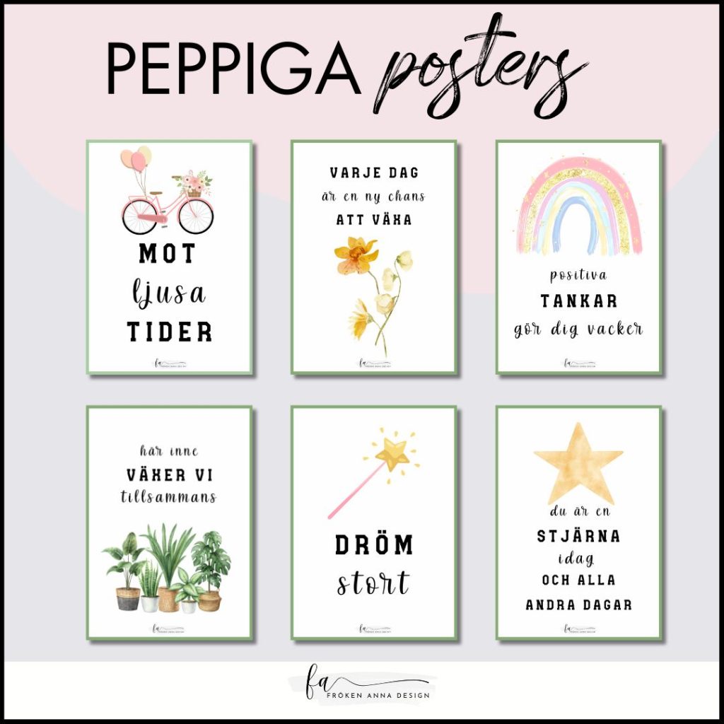 Vårposters med pepptema