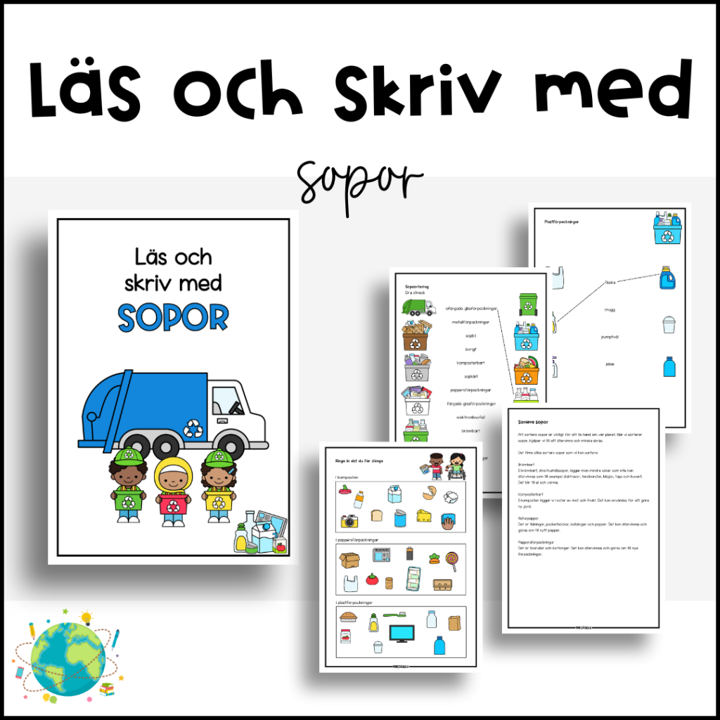 Läs och skriv med sopor