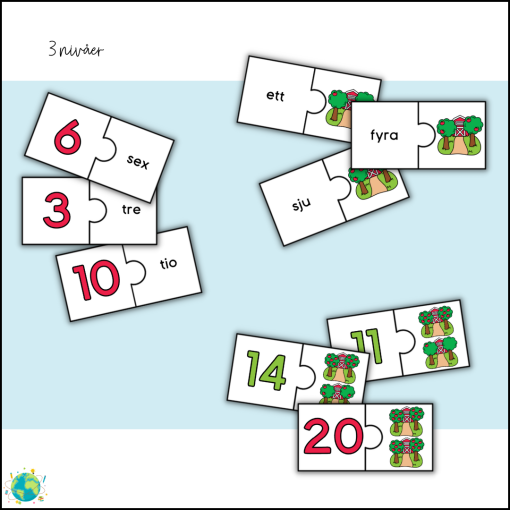 Räkna med bondgården - Pussel 1-20