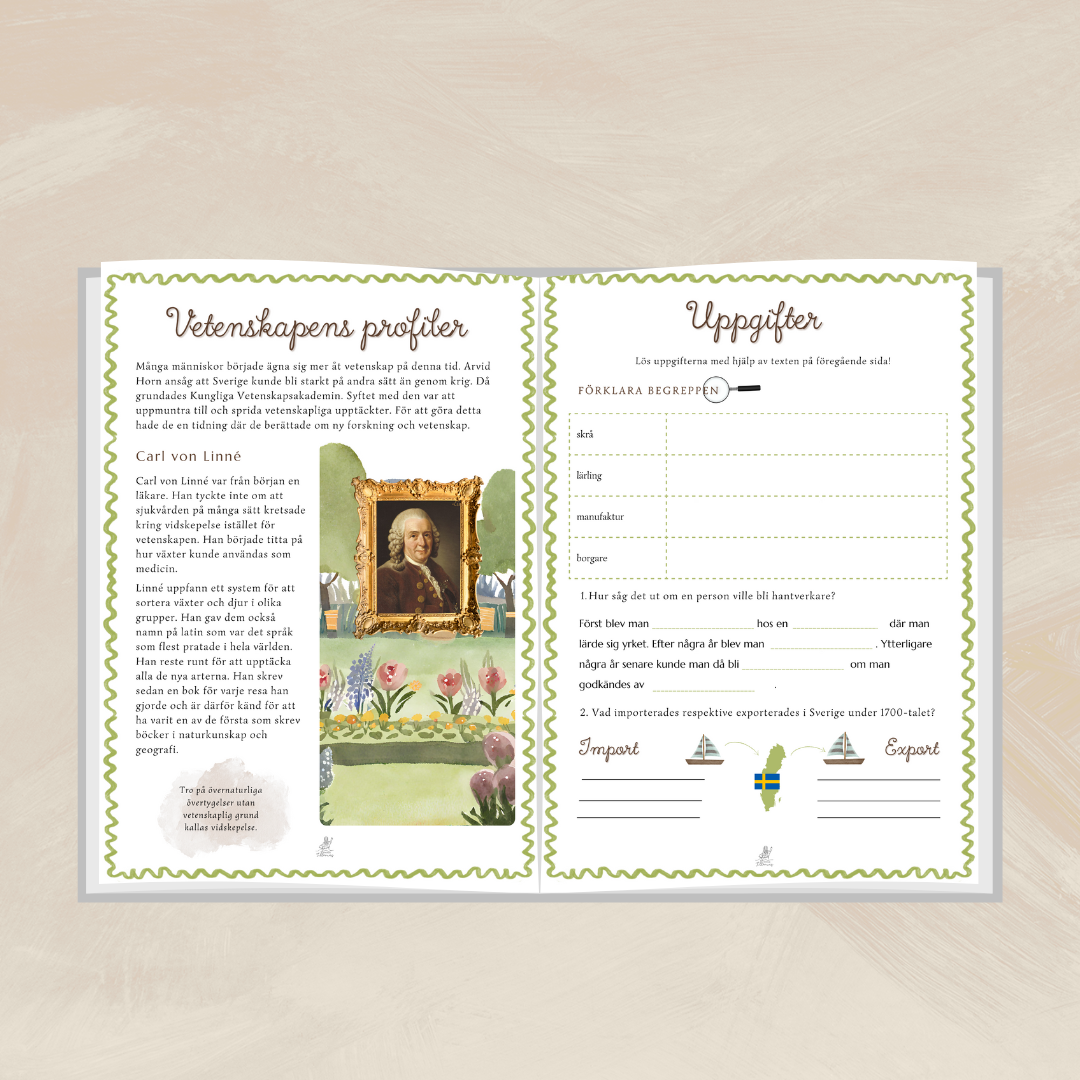 Frihetstiden arbetshäfte och facit