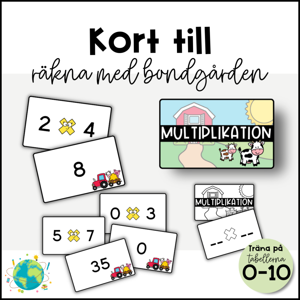 Bondgården – Multiplikationskort