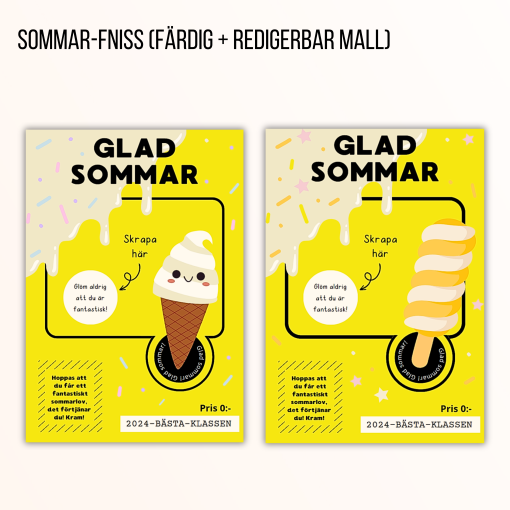 Sommar-Fniss (färdiga och redigerbara mallar, uppdaterad 2025)