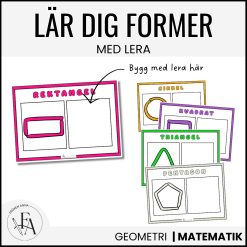 Former och geometriska figurer med leklera