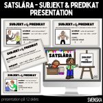 Satslära – subjekt & predikat – presentation 12 slides - bild 1