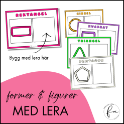 Former och geometriska figurer med leklera