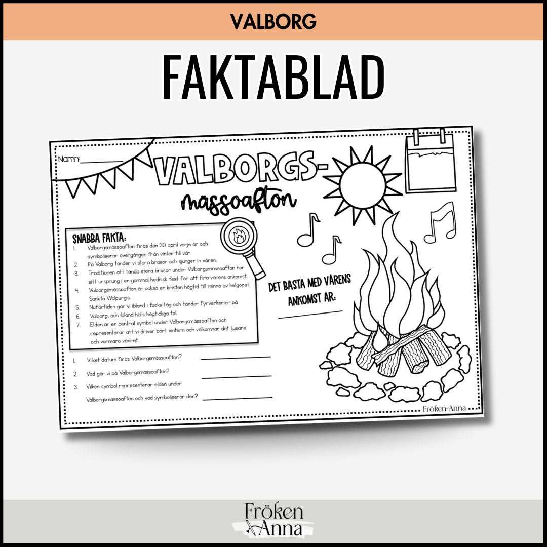 Faktablad: Valborg