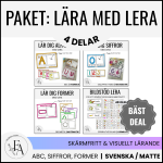 Paket: Leklera (bokstäver, siffror, former & bildstöd) - bild 1