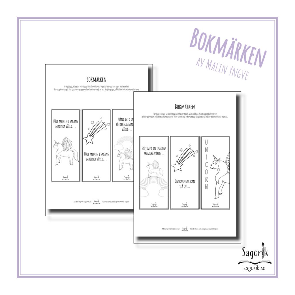 Bokmärken Enhörningar