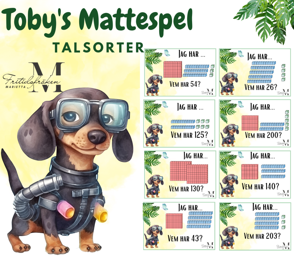 Mattespel- Talsorter (32kort)