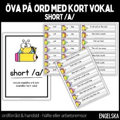 Öva på ord med kort vokal - short /a/