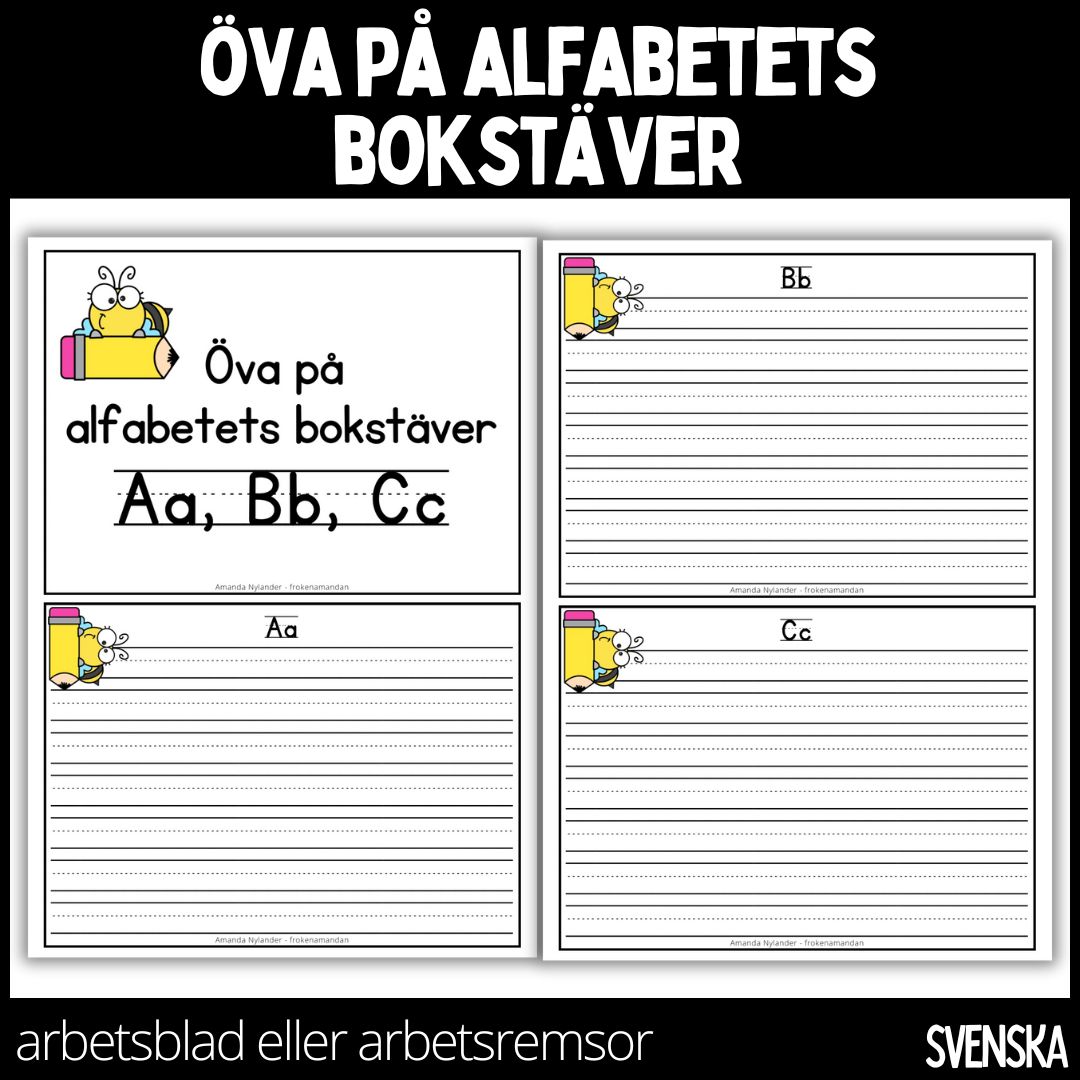 Välskrivning – alfabetet, a-ö - stora paketet