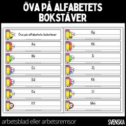 Välskrivning – alfabetet, a-ö